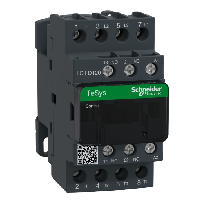 Schneider Electric TeSys D LC1D Contactor, 230 V ac Coil, 4-Pole, 20 A, 4NO, 690 V ac/dc