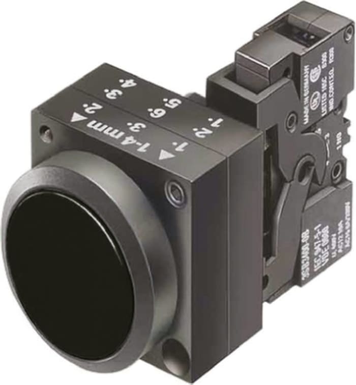 Siemens 3SB3 Series Push Button, Panel Mount, 22mm Cutout, SPST, IP66