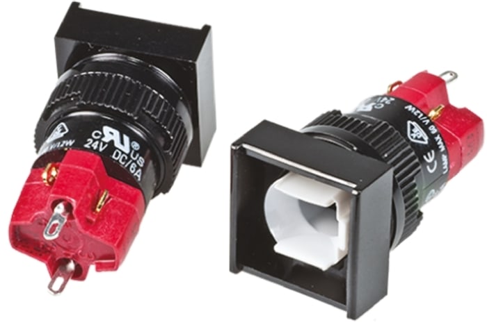 RS PRO Illuminated Push Button Switch, Momentary, Panel Mount, 16mm Cutout, SPDT, 250V ac