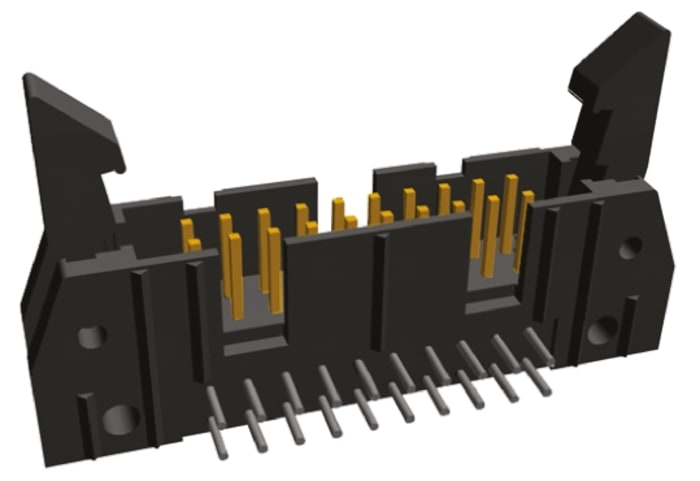 TE Connectivity AMP LATCH Series Right Angle PCB Header, 20 Contact(s), 2.54mm Pitch, 2 Row(s)