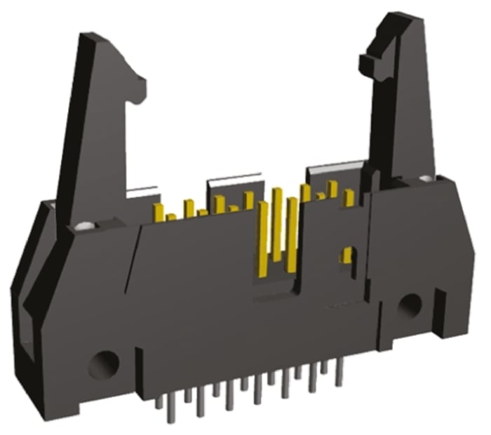 TE Connectivity AMP LATCH Series Straight PCB Header, 14 Contact(s), 2.54mm Pitch, 2 Row(s)