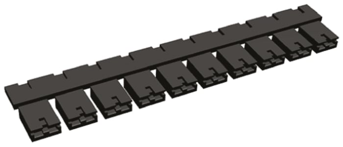 TE Connectivity, AMPMODU Shunt Straight Female Black Open Top 2 Way 1 Row 2.54 mm Pitch