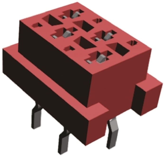 TE Connectivity Micro-MaTch Series Straight Through Hole Mount PCB Socket, 4-Contact, 2-Row, 2.54mm Pitch, Solder