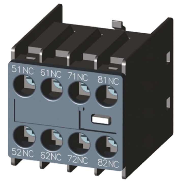 Siemens Auxiliary Contact, 4 Contact, 1NC + 3NO, Snap-On, Sirius Innovation 3RH2