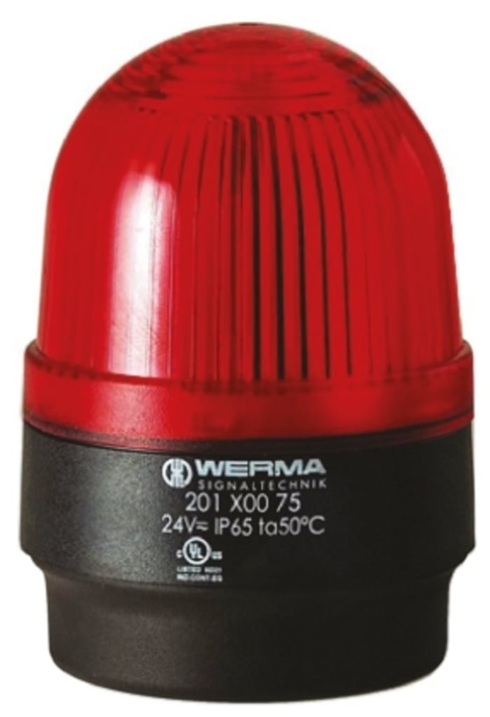 Indicador luminoso Werma serie BM 202, efecto Intermitente, Xenón, Rojo, alim. 230 V ac