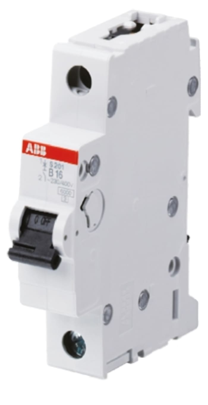 ABB System Pro M Compact S200 MCB, 1P, 40A Curve B, 253V AC, 72V DC, 6 kA Breaking Capacity