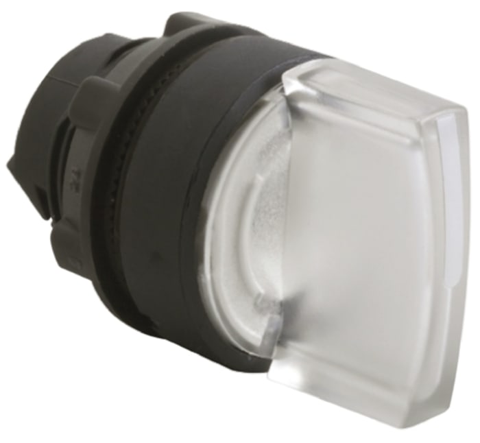 Schneider Electric Harmony XB5 Series 3 Position Selector Switch Head, 22mm Cutout, White Handle