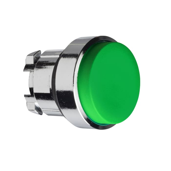 Schneider Electric Harmony XB4 Series Green Spring Return Push Button Head, 22mm Cutout, IP66, IP67, IP69K