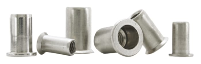 Insert fileté Acier Inoxydable Brut POP, M5, Ø 7mm x 13.8mm