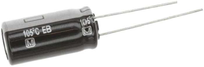 Hliníkový elektrolytický kondenzátor, řada: EB Radial 1000μF ±20% 35V dc, Průchozí otvor Elektrolytický Panasonic