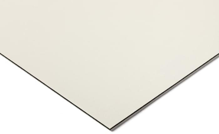 RS PRO Black, White Plastic Sheet, 1300mm x 500mm x 3mm