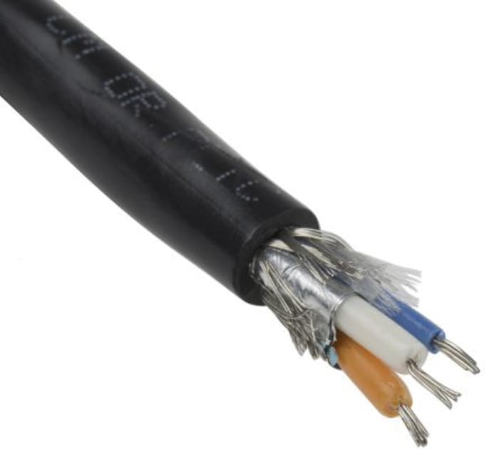 Alpha Wire Alpha Essentials Data & Bus Cable Series Data Cable, 1 Pairs, 2 Cores, 0.456 mm², Screened, 22 AWG, 305m,