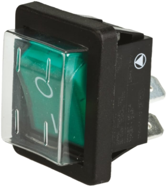 Arcolectric (Bulgin) Ltd Illuminated DPST, On-Off Rocker Switch Panel Mount