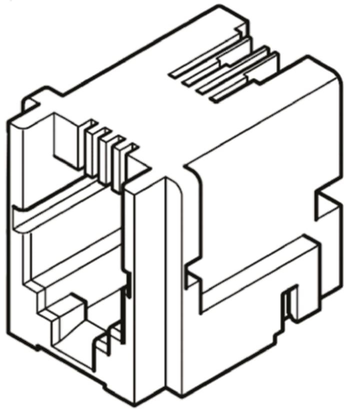 MJ-66C-SD335 JST | JST, MJ Series Female Cat4 RJ12 Connector | 749 ...