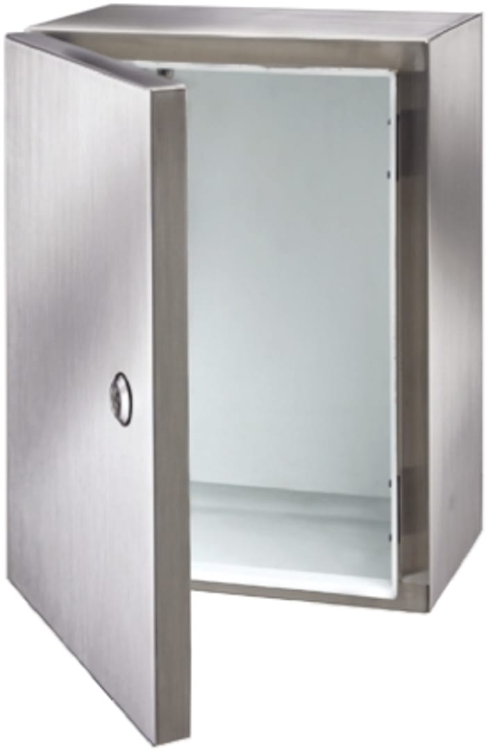 Caja de pared RS PRO de Acero inoxidable 304, con placa de montaje, 300 x 300 x 200mm, IP66