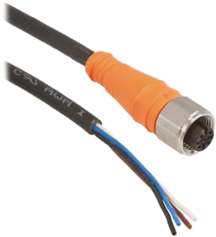 Cable de actuador de sensor Telemecanique Sensors, con. A Recta Hembra, con. B Sin terminación, long. 5 m, 250 V ac,