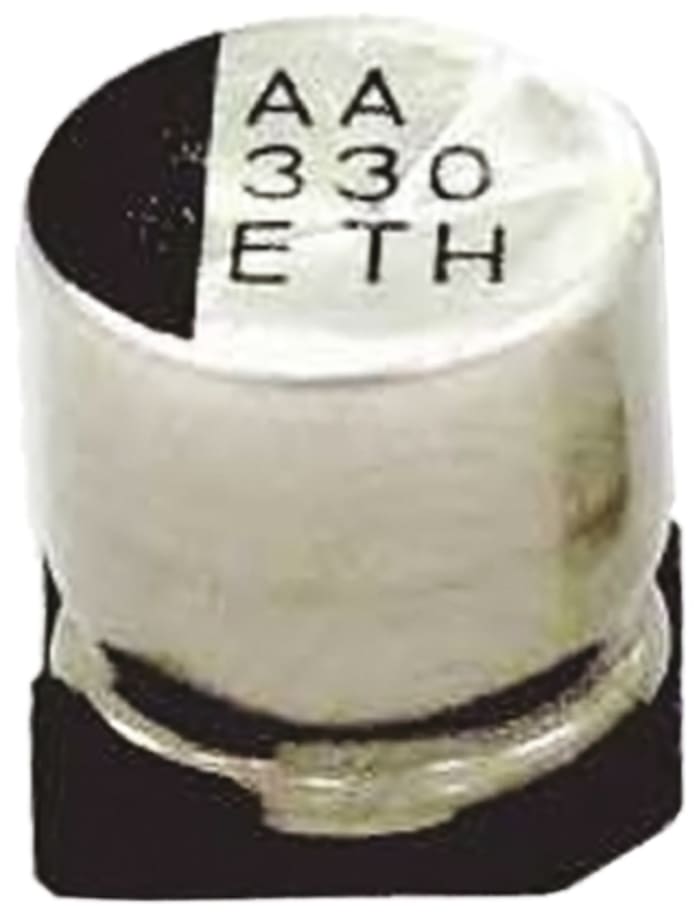 Kondenzátor, řada: THV 100μF ±20% 300mΩ 35V dc, SMD Elektrolytický Rubycon