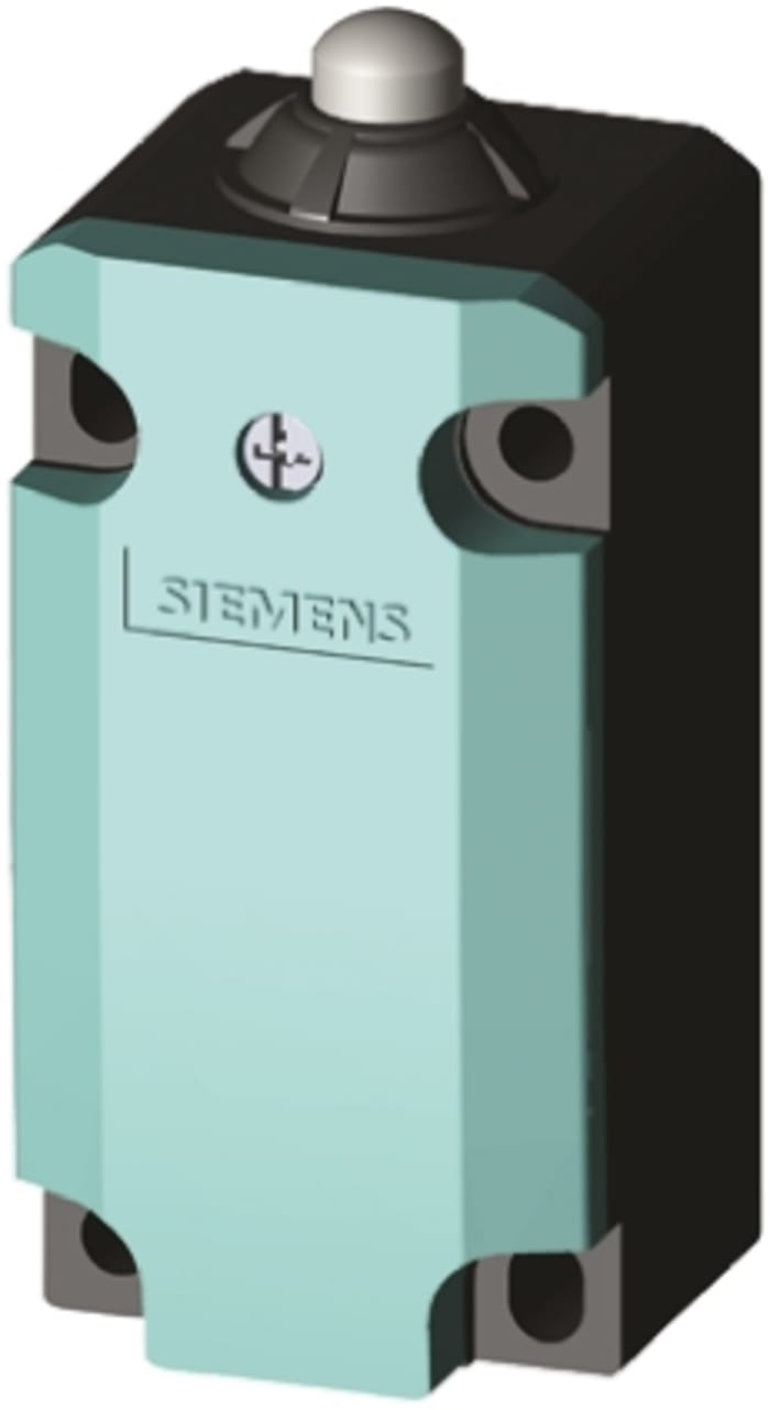 Siemens 3SE5 Series Plunger Limit Switch, NO/NC, IP66, IP67, DPST, Metal Housing