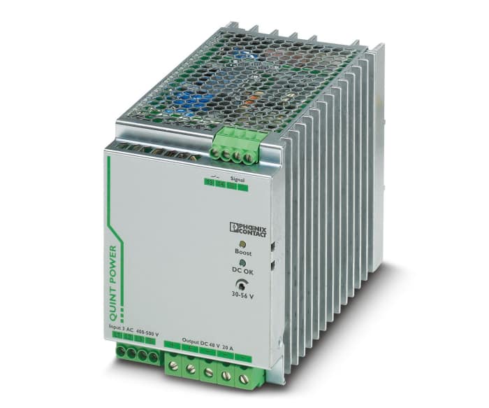 Phoenix Contact QUINT POWER Switched Mode DIN Rail Power Supply, 320 → 575V ac ac Input, 48V dc dc Output, 20A