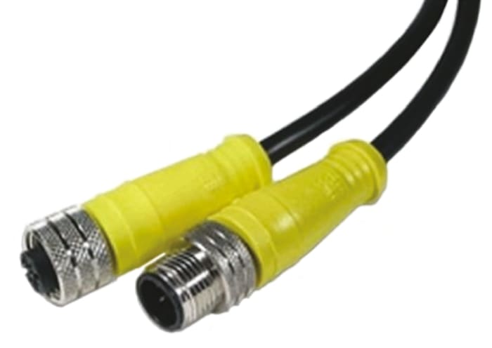 Brad from Molex Straight Female 4 way M12 to Straight Male 4 way M12 Sensor Actuator Cable, 3m