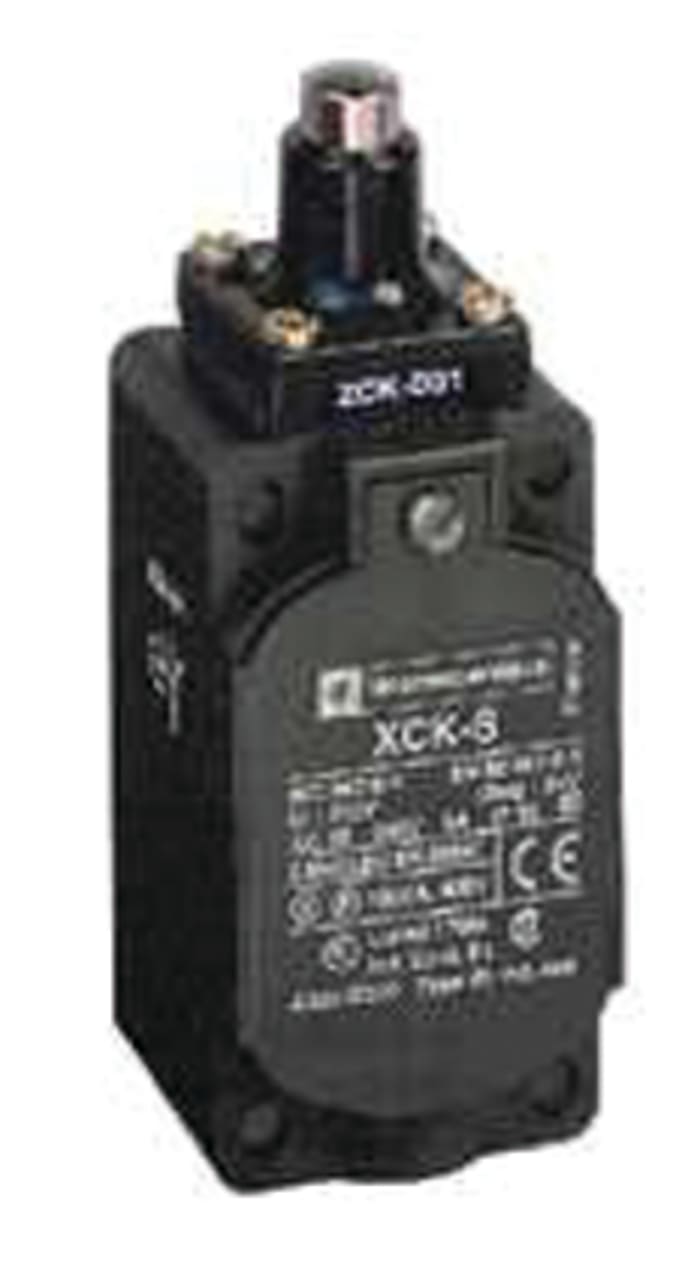Telemecanique Sensors OsiSense XC Series Plunger Limit Switch, NO/NC, IP65, DPST, Plastic Housing, 240V ac Max, 10A Max