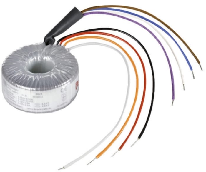 Block 115 V ac, 230 V ac, 2 x 24V ac Toroidal Transformer, 225VA 2 Output