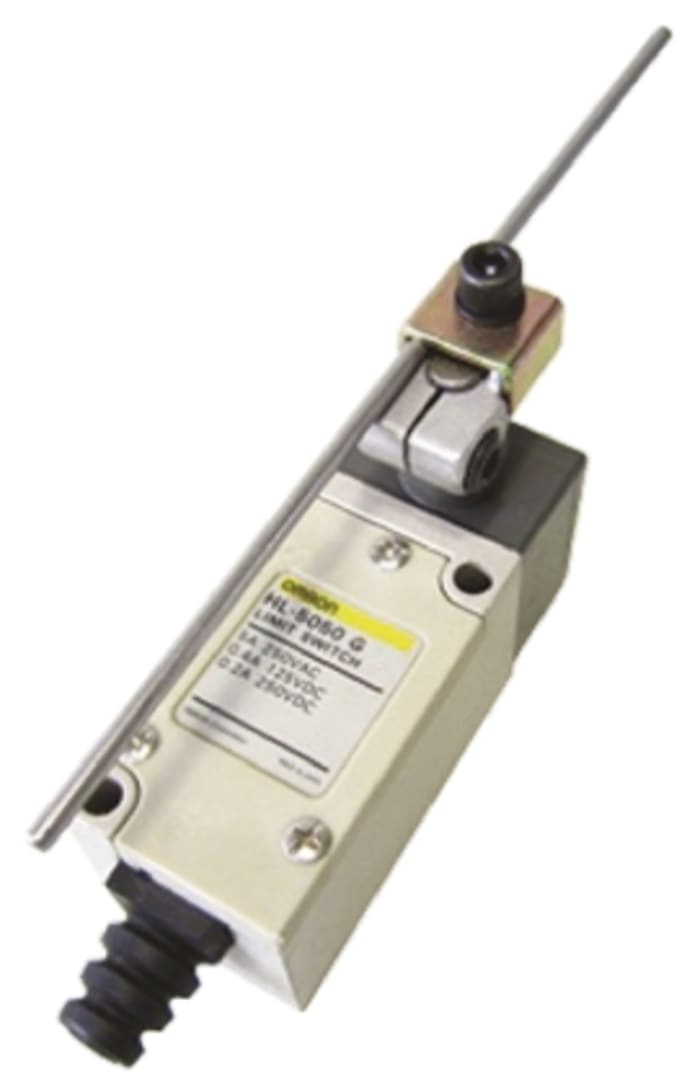 Omron Roller Lever Limit Switch, NO/NC, IP65, DPST, 250V ac Max, ac 5 A, dc 400mA Max