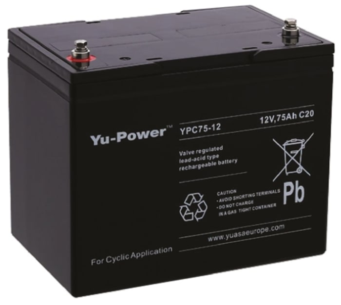Yuasa 12V Sealed Lead Acid Battery, 78.7Ah