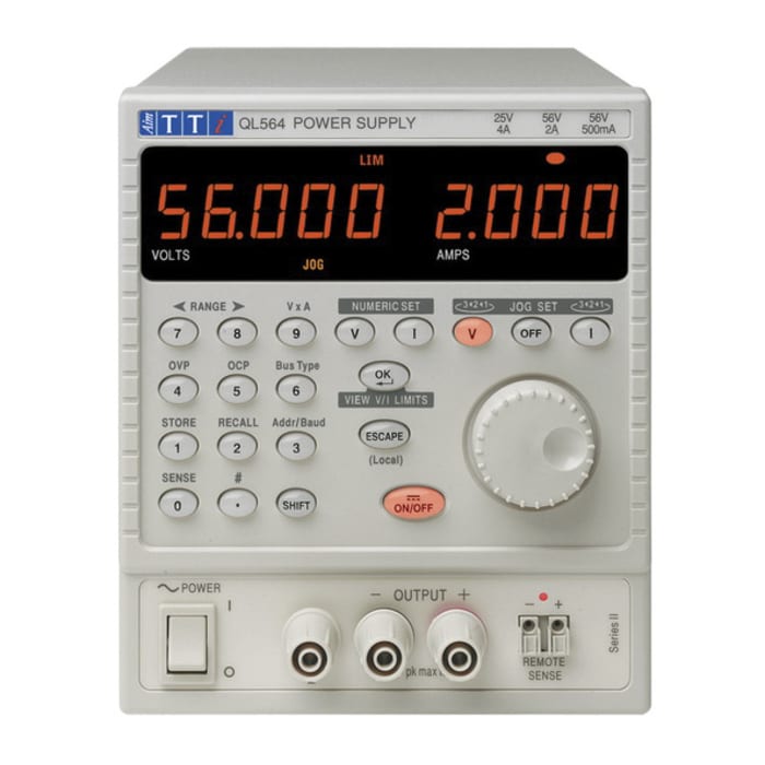 Aim-TTi QL Series II Series Digital Bench Power Supply, 0 → 56V, 0 → 2A, 1-Output, 112W - RS Calibrated