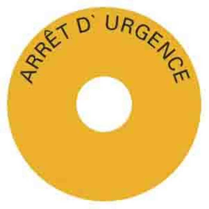Siemens No Inscription, Yellow Self Adhesive for Use with 3SB3 Series