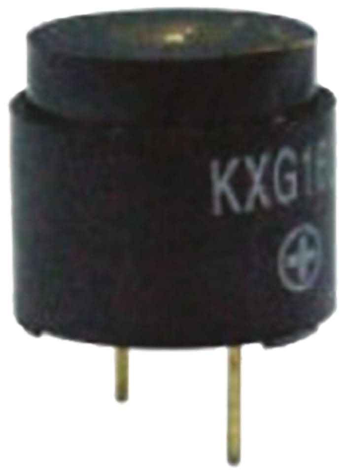 RS PRO 92dB PCB Mount Internal Magnetic Buzzer Component, 16 (Dia.) x 14mm, 4V Min, 7V Max