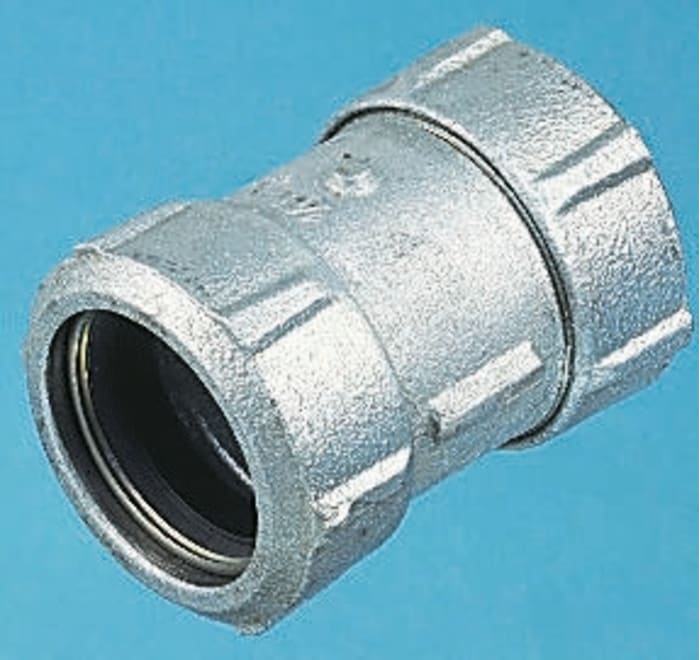Galv steel coupling,2x2in comp