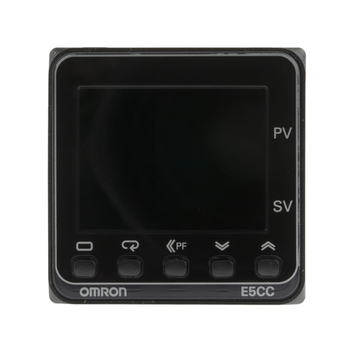 Omron E5CC Panel Mount PID Temperature Controller, 48 x 48mm, 2 Output SSR, Solid State Relay, Logic, 100 → 240 V ac