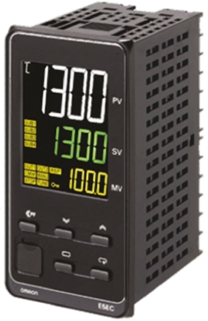 Omron E5EC Panel Mount PID Temperature Controller, 48 x 48mm Linear, Analogue, 4-20 mA, 100 → 240 V ac Supply Voltage