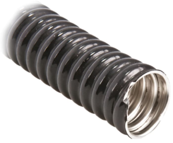 RS PRO Flexible Conduit, 32mm Nominal Diameter, Galvanised Steel, Black
