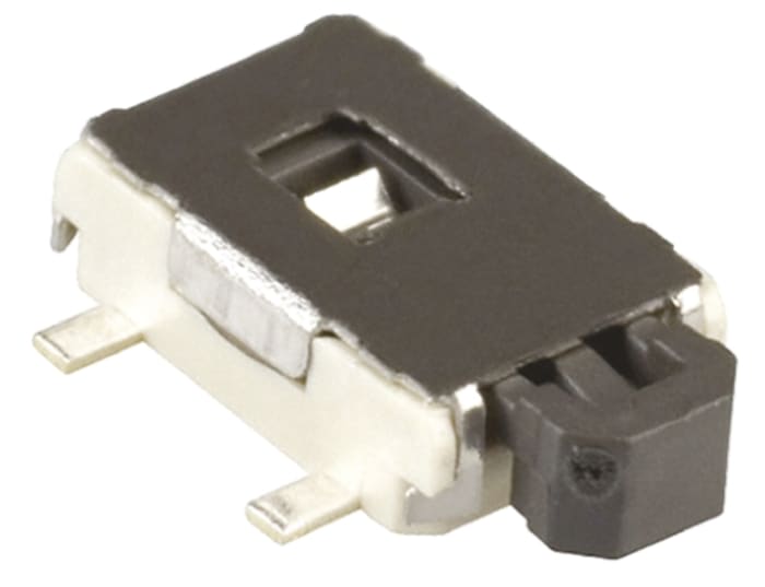 Black Push Plate Tactile Switch, SPST 50 mA @ 12 V dc 1.8mm
