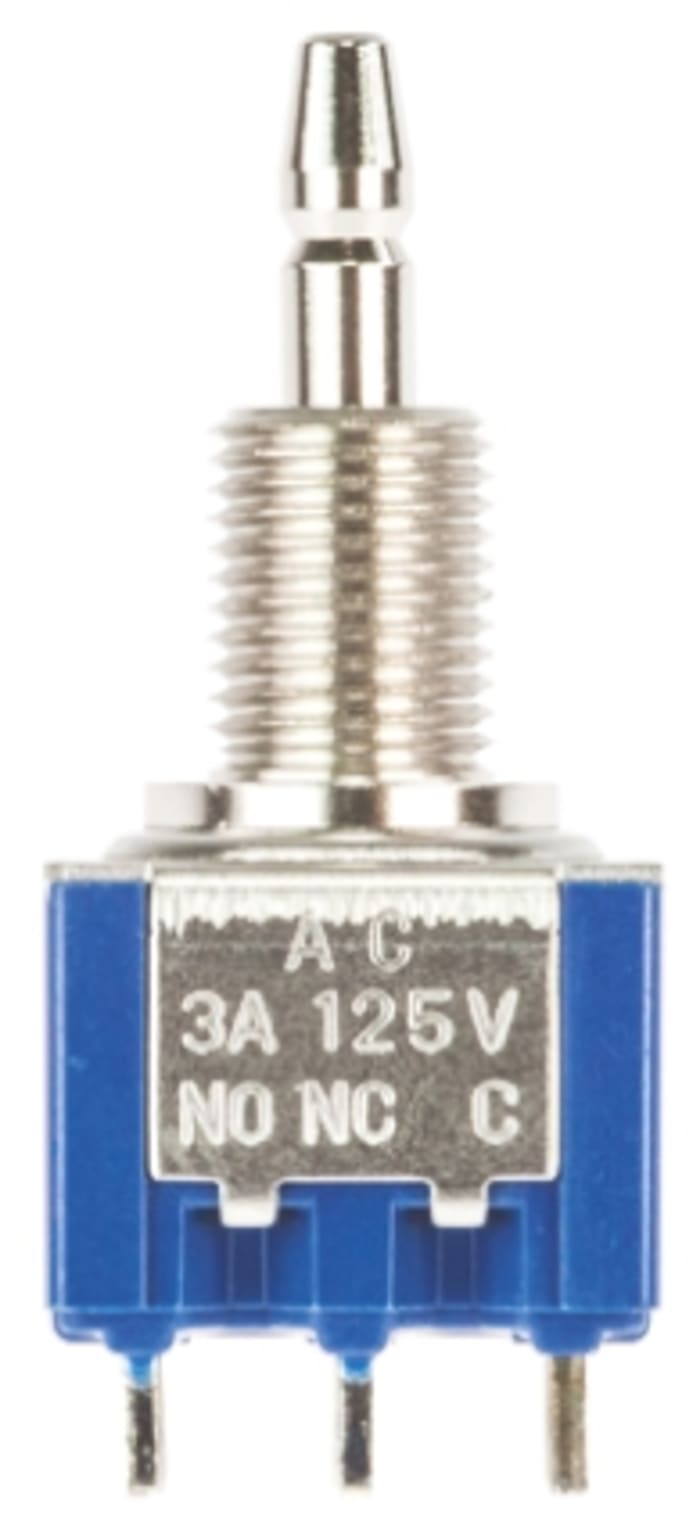 TE Connectivity Push Button Switch, Latching, PCB, 6.5mm Cutout, DPDT