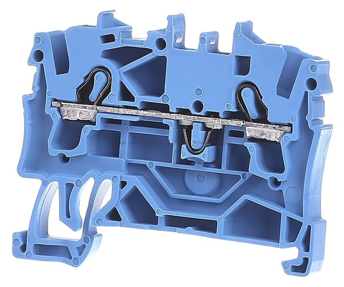 Bloc de jonction de traversée WAGO TOPJOB S, 2002, 2.5mm², Borne à cage enfichable, Bleu
