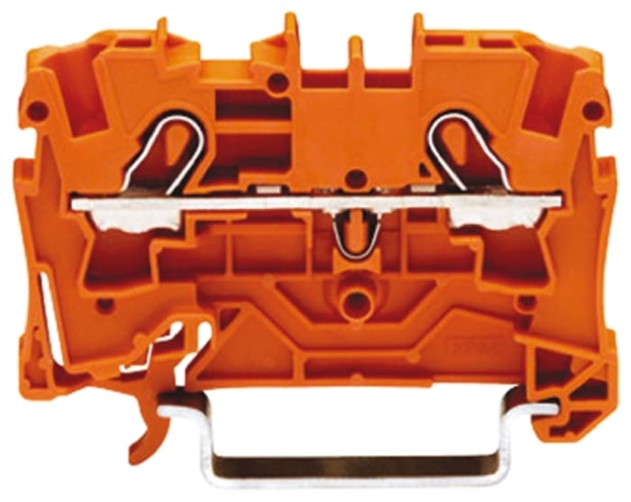Bloc de jonction de traversée WAGO TOPJOB S, 2004, 4mm², Borne à cage enfichable, Orange