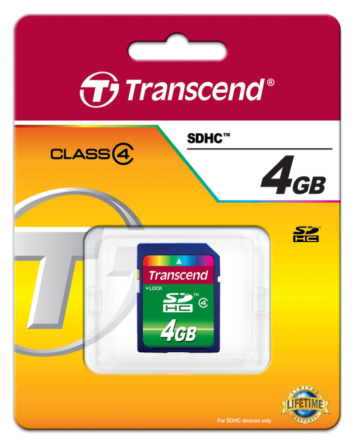 TS4GSDHC4 Transcend | Transcend 4 GB MLC SDHC SD Kart | 758-2556 | RS  Components