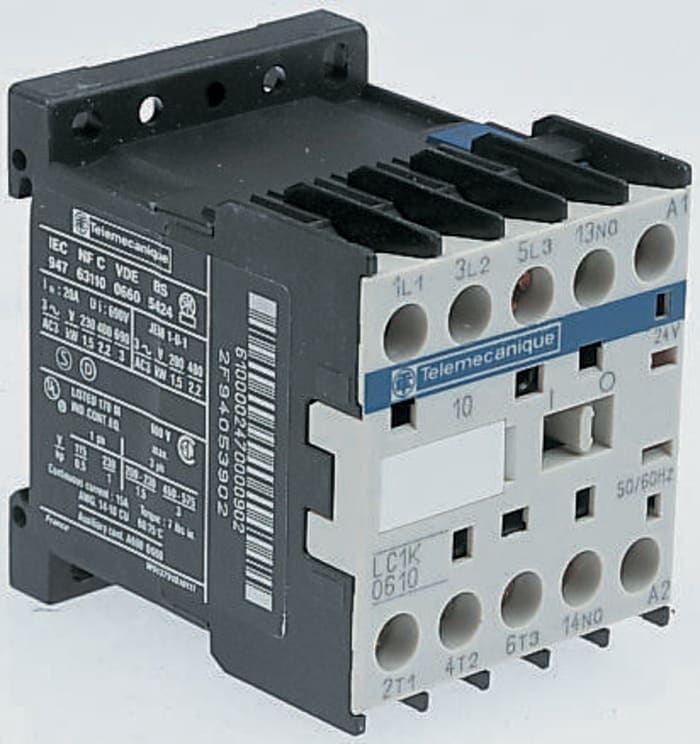 Schneider Electric LC1 Series Contactor, 230 V ac Coil, 3-Pole, 9 A, 4 kW, 3NO, 600 V ac