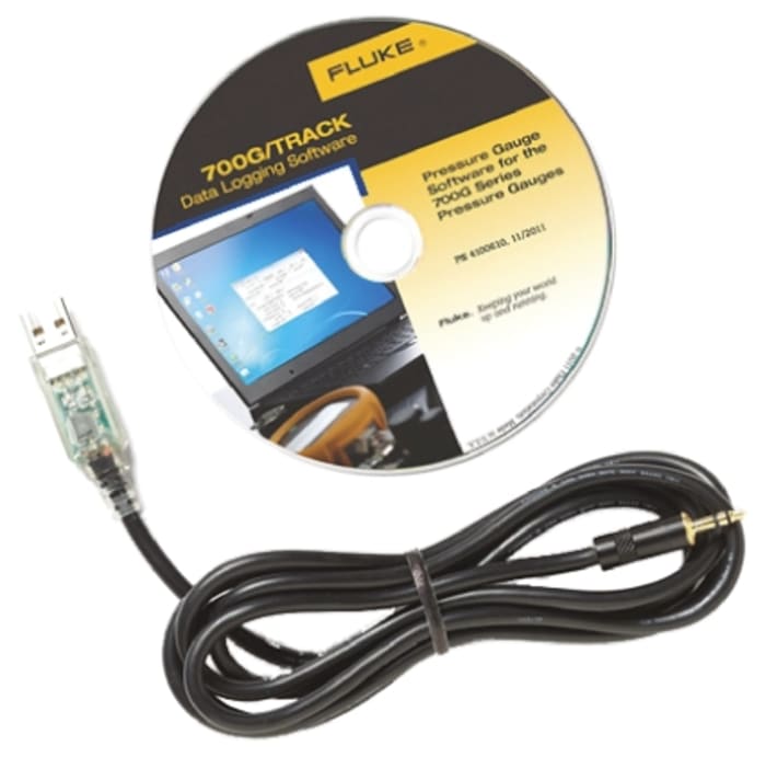 Příslušenství záznamníku dat, Kabel a software 700G/TRACK pro měřicí přístroj pro tlakovou zkoušku 700G Fluke