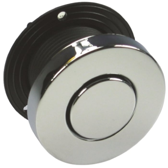 RS PRO Chrome Air Switch Push Button, Dia. 42 → 45mm