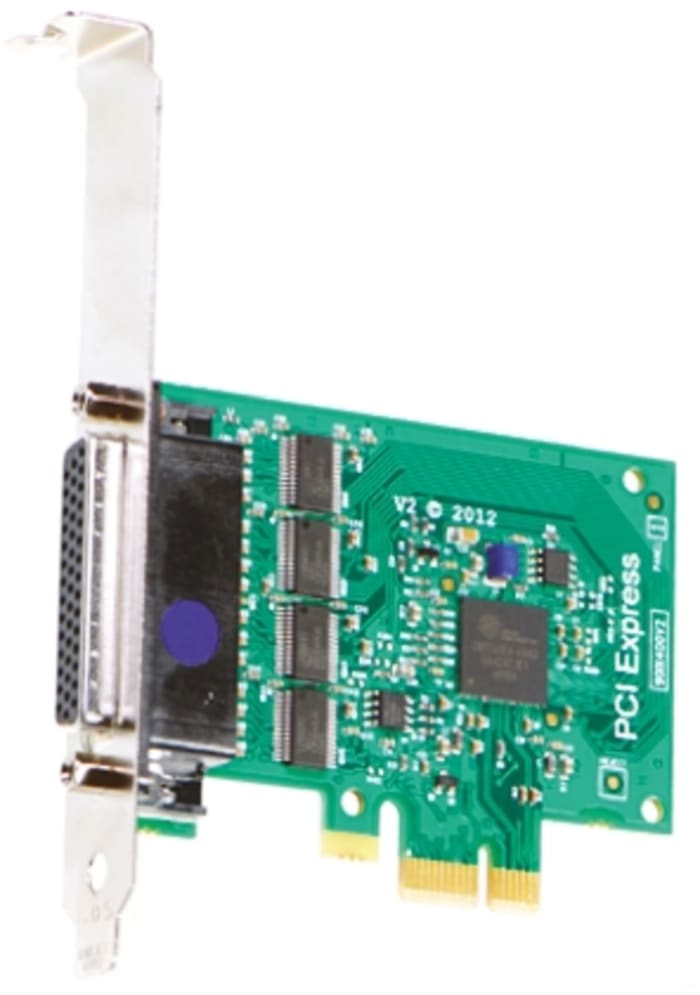 Tarjeta de Comunicaciones Serie Brainboxes PCIe Serie, 4 puertos RS232, 1Mbit/s