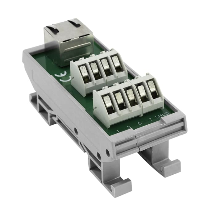 CAMDENBOSS 9-Contact Female Interface Module, Screw Terminal Connector, DIN Rail Mount, 500mA