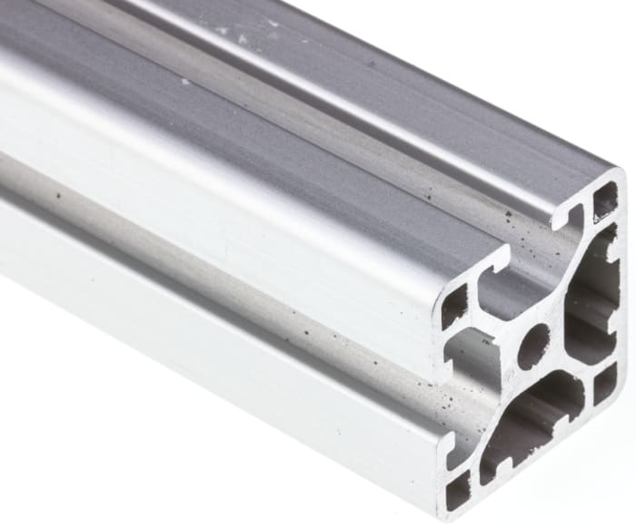 RS PRO Silver Aluminium Profile Strut, 30 x 30 mm, 6mm Groove, 2000mm Length