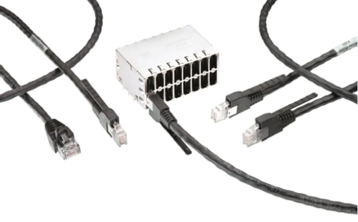 TE Connectivity, 250 mm Cat5e Ethernet Cable, Black Low Smoke Zero Halogen Sheath Screened, Shielded