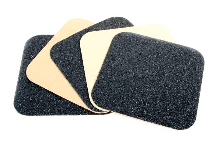 Dalle antidérapante RS PRO Gripfoot Auto-Adhésif, 140mm x 140mm x 1.05mm, en Grain abrasif