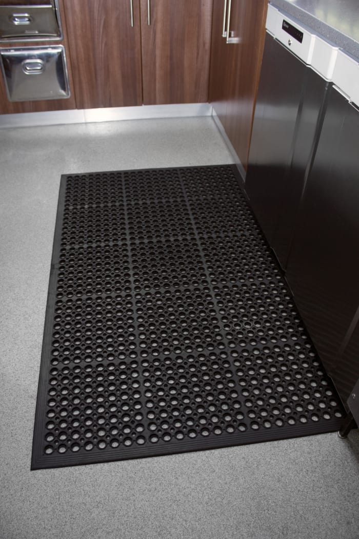 RP010001 RS PRO RS PRO Rampmat Rubber AntiFatigue Mat, 0.9m x 1.5m x