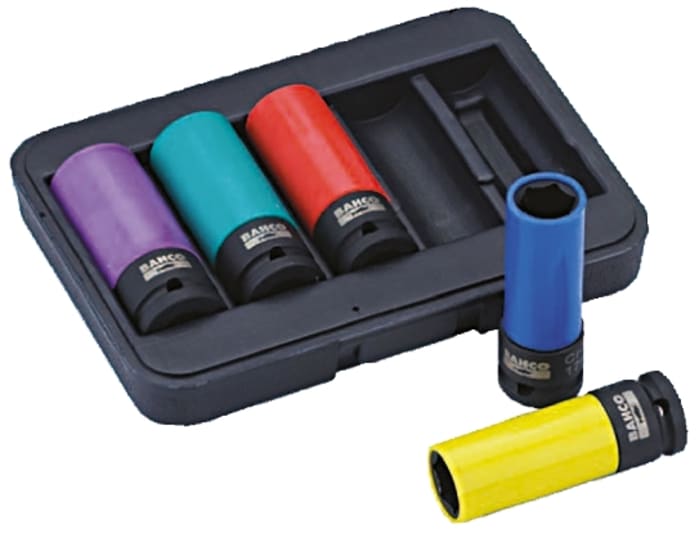 BWSS12P5 Bahco | Bahco 5-Piece 1/2 in Standard Socket Set | 763-0803 | RS